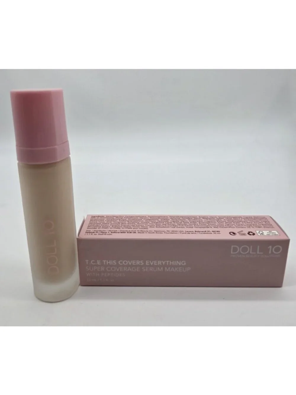 Doll 10 T.C.E. This Covers Everything Serum Peptides Foundation Fair/Light 1.1